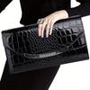 Patent Leather Women'S Clutch Bag Large Capacity Alligator Pattern Bag