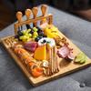 Bamboo Cheese Board Charcuterie Boards Set & Serving Tray for Meat and Wine Birthday Gifts for Women Wedding Gifts for Couples