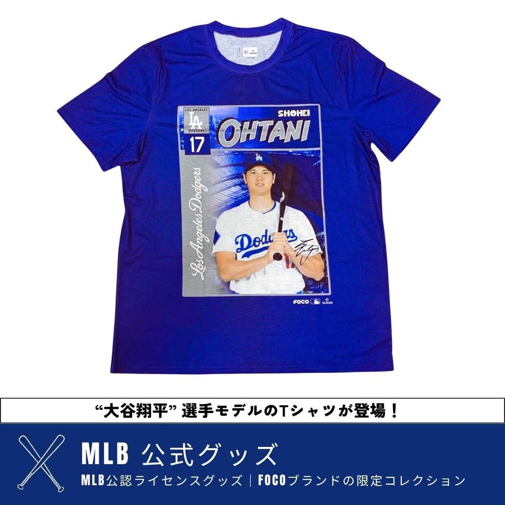 [FOCO] [MLB Official] Shohei Ohtani T-Shirt, Size M, Blue, Dodgers Merchandise, Comic