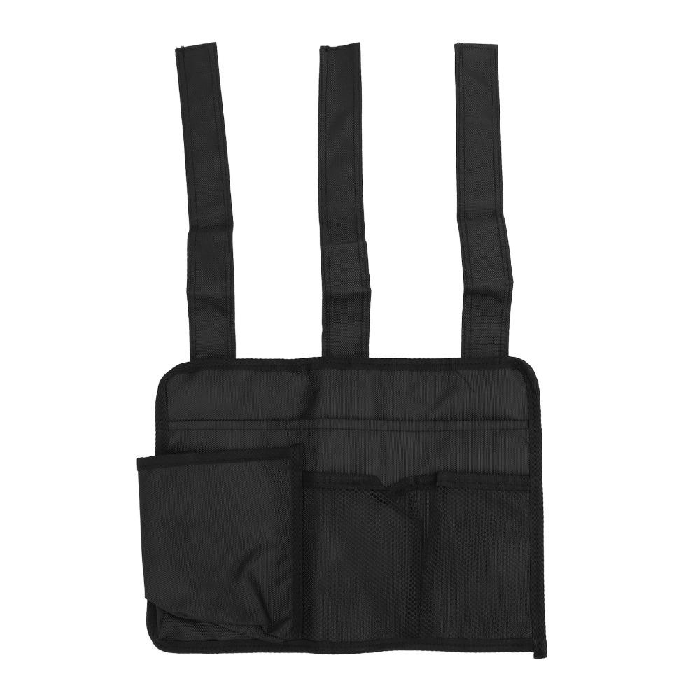 Durable Multi Pockets Bedside Hanging Storage Bag Waterproof Large Capacity Wheelchair Armrest Pouch Bed Organizer Office Chair