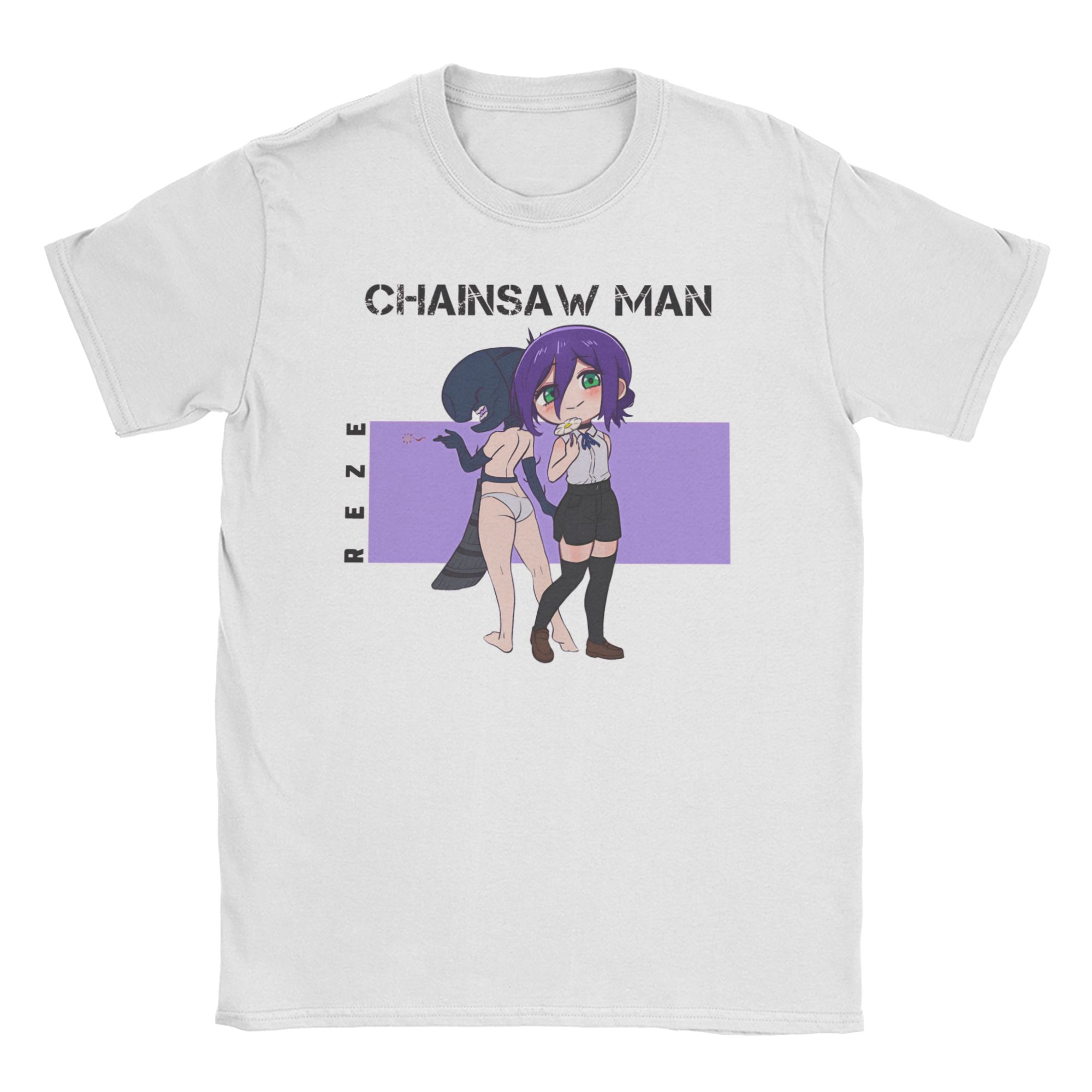 

Chainsaws Man Rezes T Shirt Summer Cotton T Shirts For Men Fashion Casual Tee Shirt Short-Sleeve Vintage Tops S разноцветный