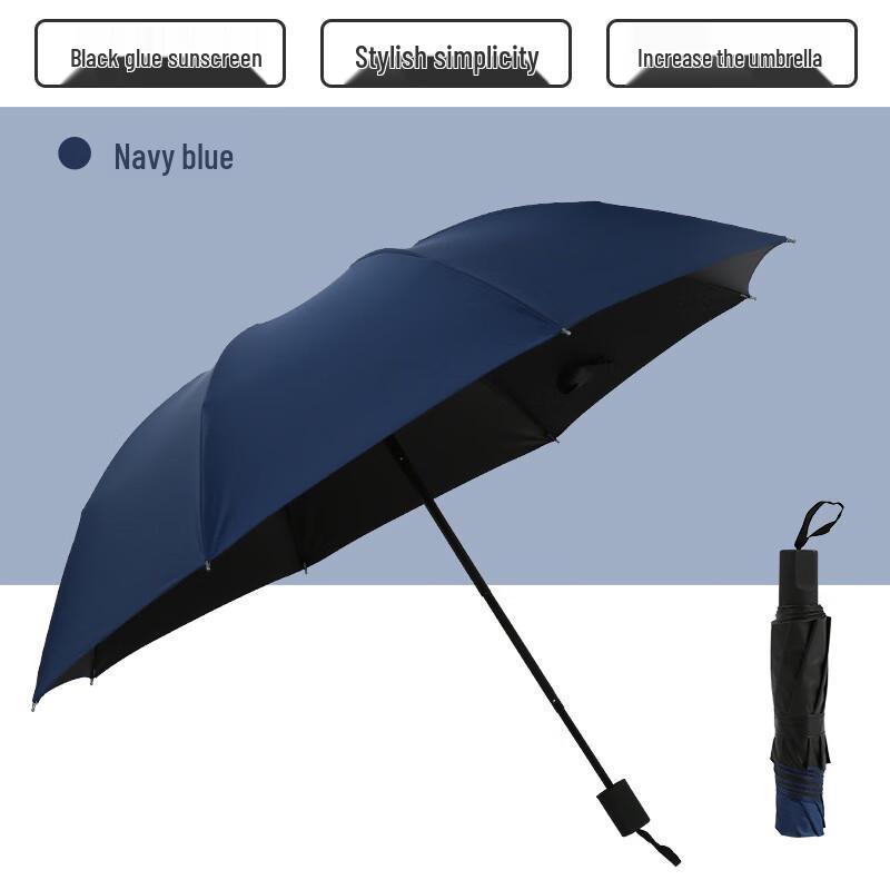 Pao Lian Folding Black Glue Reverse Umbrella