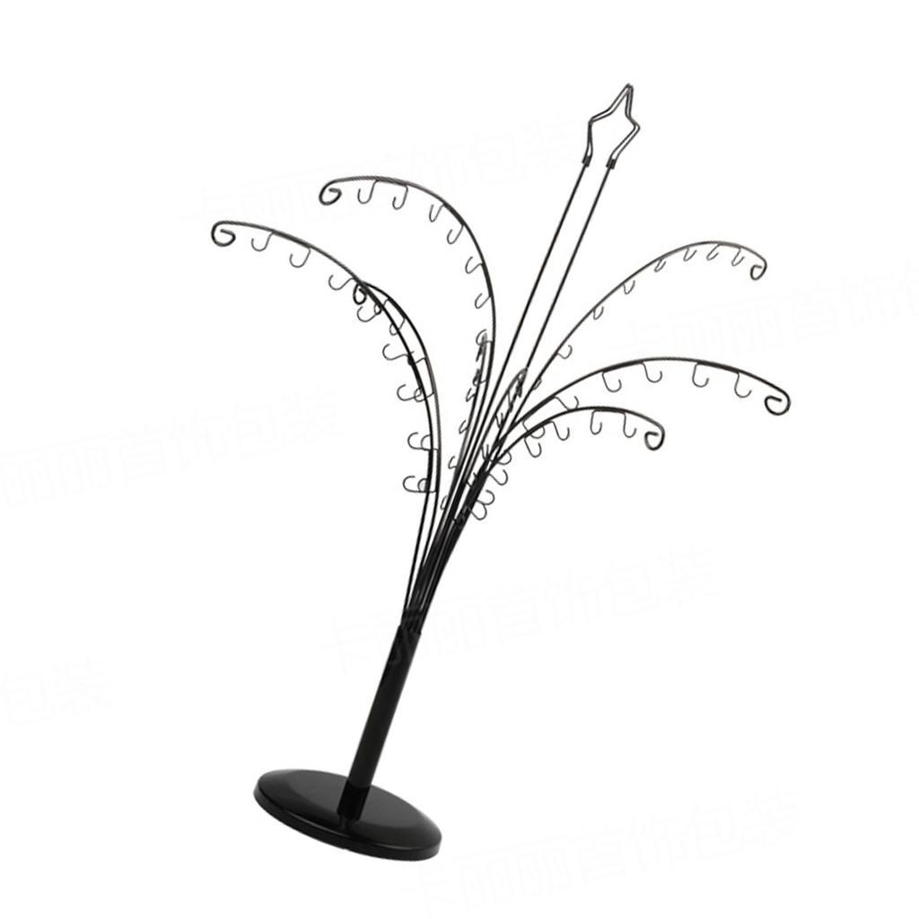 Strudy Jewelry Tree Stand Organizers Practical Necklace and Bracelet Organizers Stand with 64 Hook for Easy Selection
