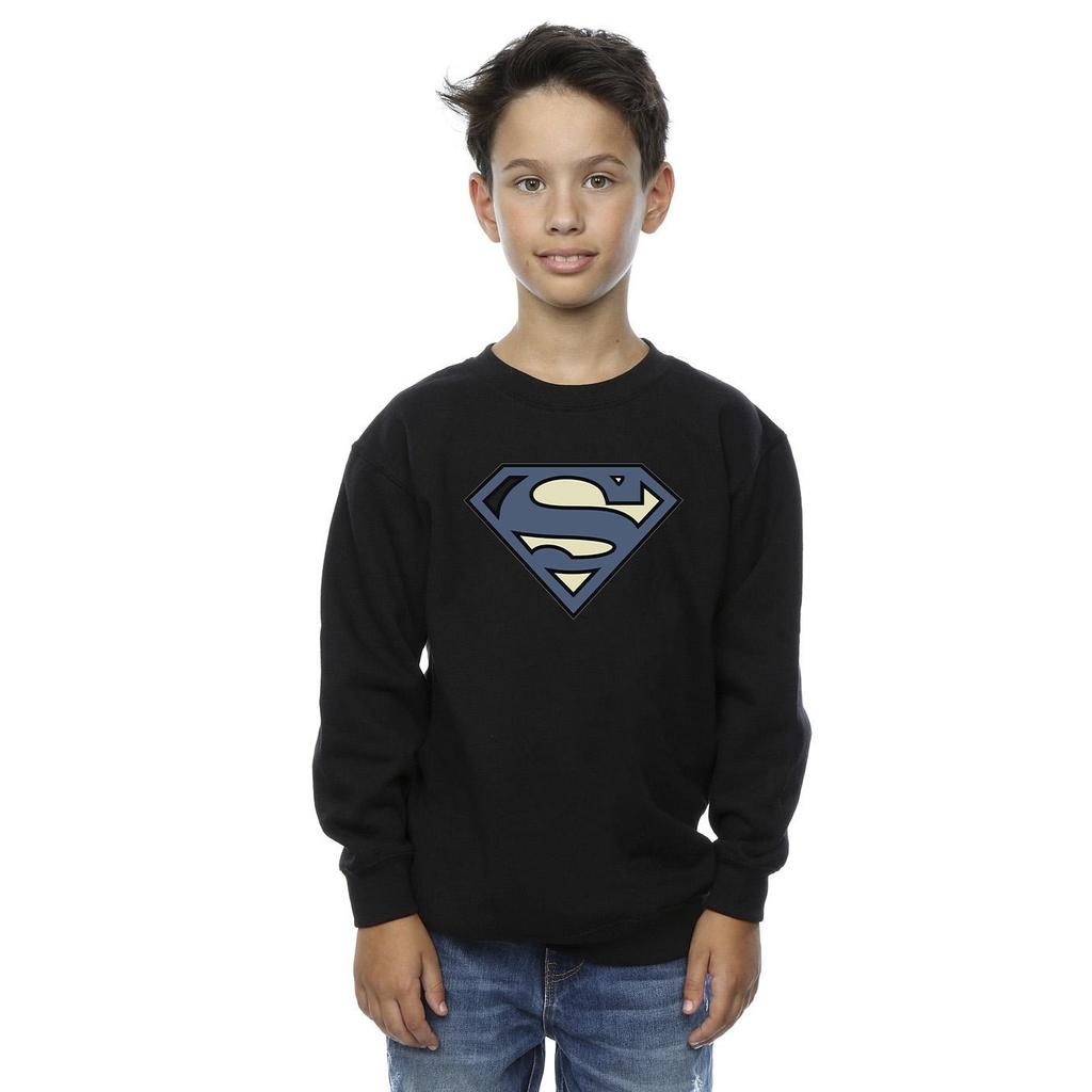 DC Comics Boys Superman Indigo Blue Logo Sweatshirt