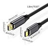 1.8M USB C To  4K @60Hz Type-C To DP Cable HBR3 Alt Mode Adapter for 2021 for MacBook Pro M1 for Mac Mini