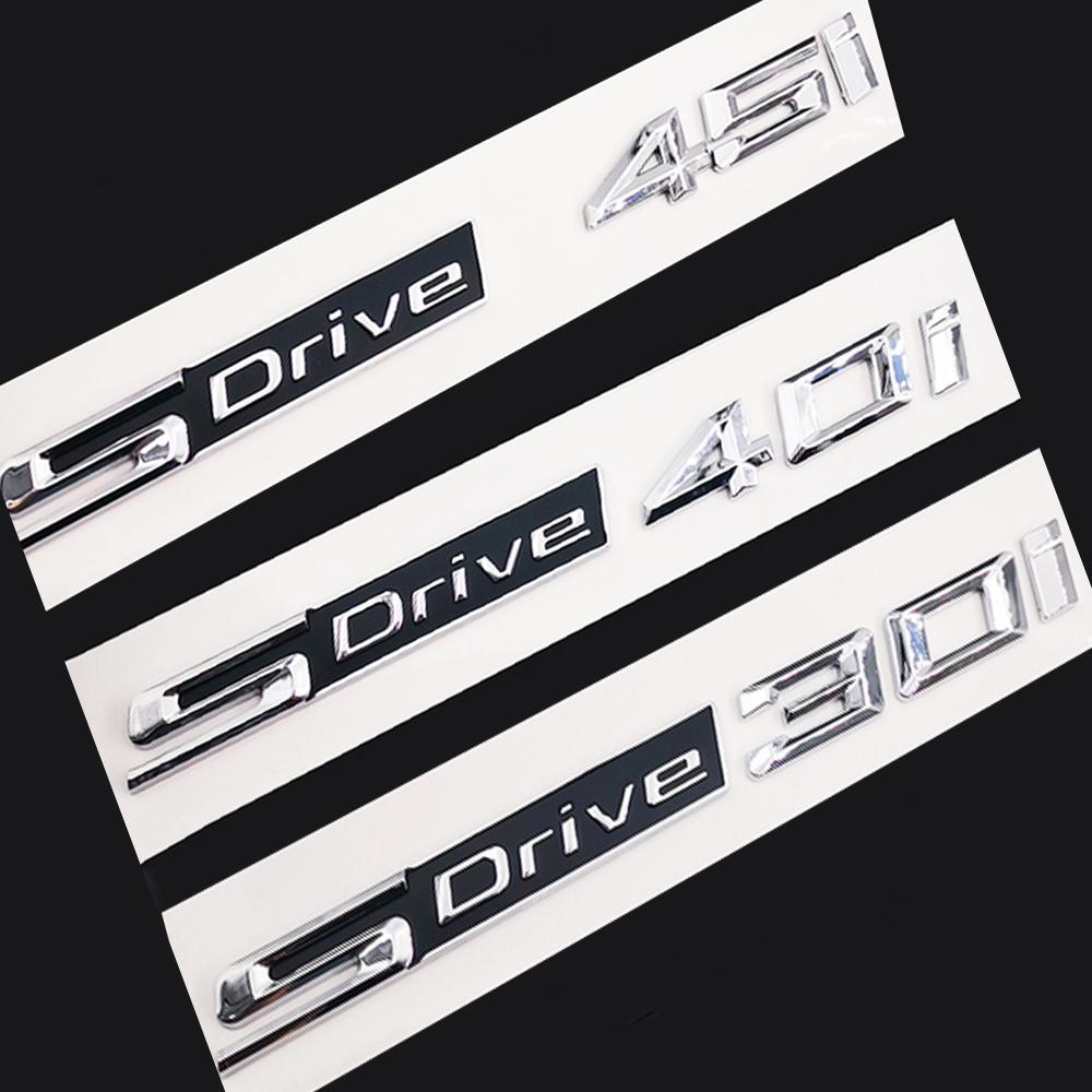 Car SDrive 45i 40i 30i Lettering Emblems Chorm 3D Badges Sticker Silver Accessories For BMW SDrive 45i 40i 30i
