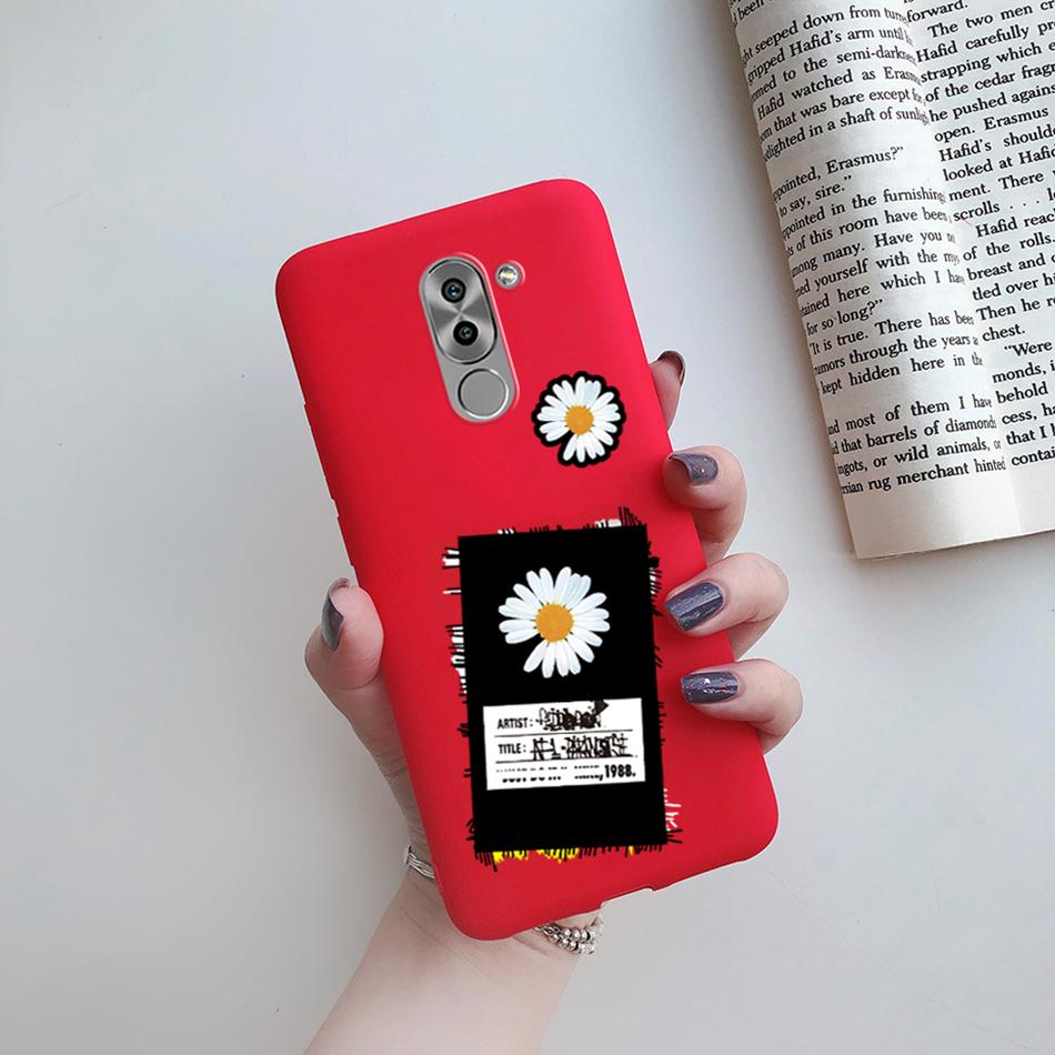 Liebesherz Hülle für Huawei Mate 9 Lite Für Huawei Honor 6X GR5 2017 Handyhülle Silikon Katze Kaktus Avocado Bemalt Mattes Cover