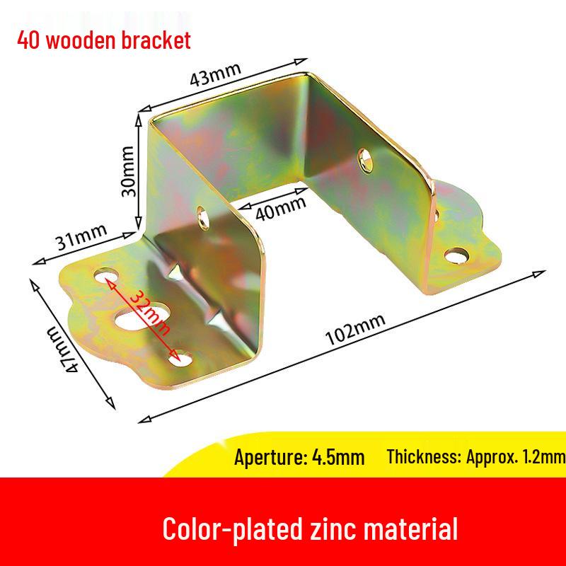 Reinforced 90° Right Angle Bracket for Cabinets, Beds, and Corner Support