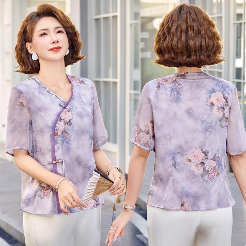 Versatile Loose Fit Half Sleeve Blouse XL
