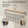 Solid Wood-Wave Multi Functional Hanger Underwear Vest Dormitory Storage Hook For Standard Wardrobe-Rod
