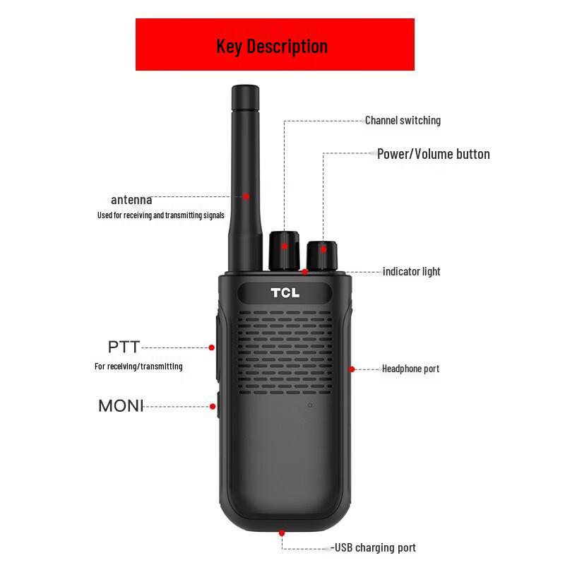 Tcl HT5 Professional Two-Way Radio (CN Version)