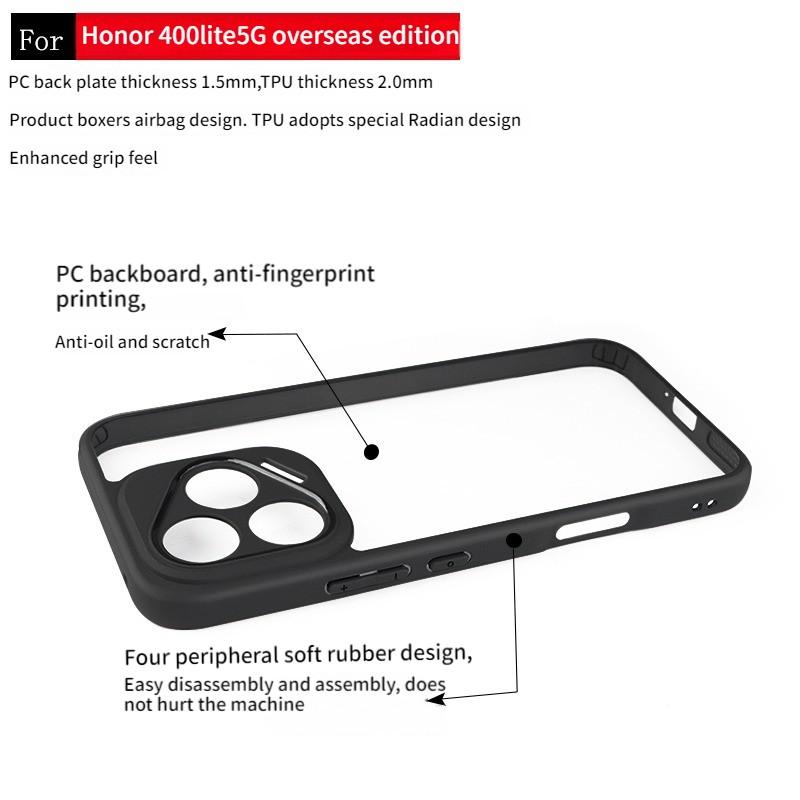 Para Honor 400 Global Capa Para Capa para Honor 400 Global Capa de telefone Anti-Choque Borda Preta Capa Para Honor 400 Global