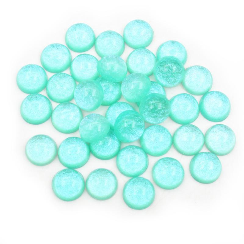 New Fashion 40pcs 12mm Mix Colors Stylish Color Half Ball Flat Back Resin Cabochons Cameo DIY Jewelry Making Accessories