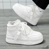 Fashion Spring Autumn Mens High Top Leather Casual Shoes Breathable Platform Mens Sneakers Outdoor Non Slip Damping Sports Running Shoes