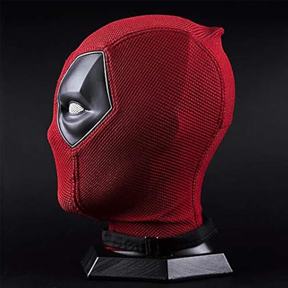 Deadpool Helmaske Pustende Strikket Maske for Halloween Cosplay, Rød