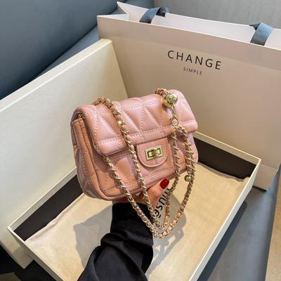 Premium Texture Rhombus Chain Umhängetasche Herbst und Winter Einfache beliebte Messenger kleine quadratische Tasche