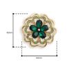 Flower Brooch Green Stylish Sparkly Zirconia Brooch Corsage Breast Decoration Green Gem Graduation Birthday Cute White Day Jewelry FH.bird