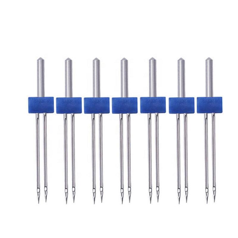 RTS 100Pcs/Bag for Sewing Machine Accessories 2mm Double Sewing Machine Needles 9*12*1cm серебряный