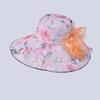 Detachable Bow Mom Fisherman Hat Windproof Rope Sunscreen Basin Hat Thin Bow Sunshade Cap  Travel