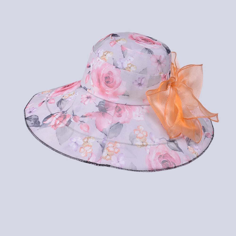 Detachable Bow Mom Fisherman Hat Windproof Rope Sunscreen Basin Hat Thin Bow Sunshade Cap  Travel