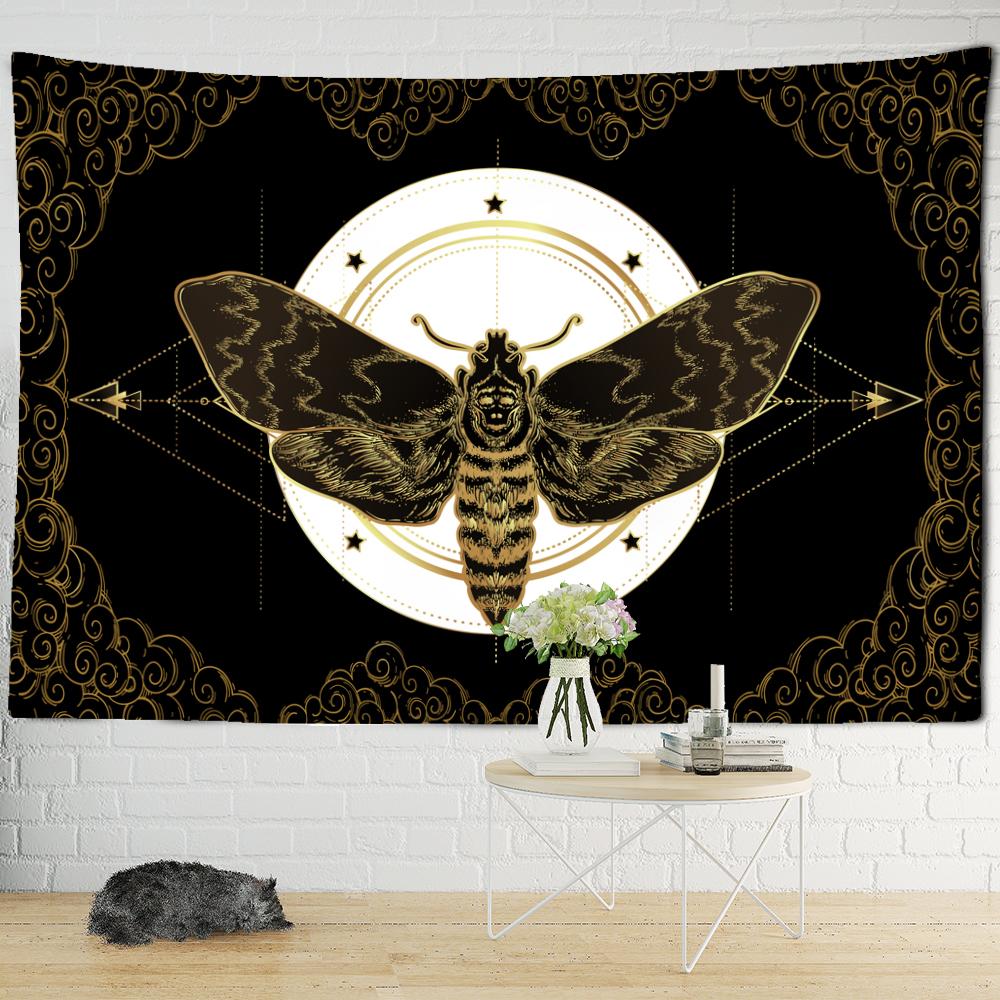 Tarotový gobelín Nástěnný závěs slunce a měsíc vzor bohémské zvíře psychedelické čarodějnictví hippie domácí dekorace