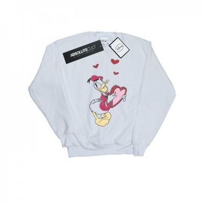 Kızlar Donald Duck Aşk Kalp Sweatshirt