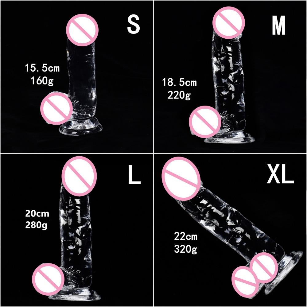 Transparent Glass Dildo Simulation Dildo Size Gun Machine Female Masturbation Stick Adult Sex Sex Product