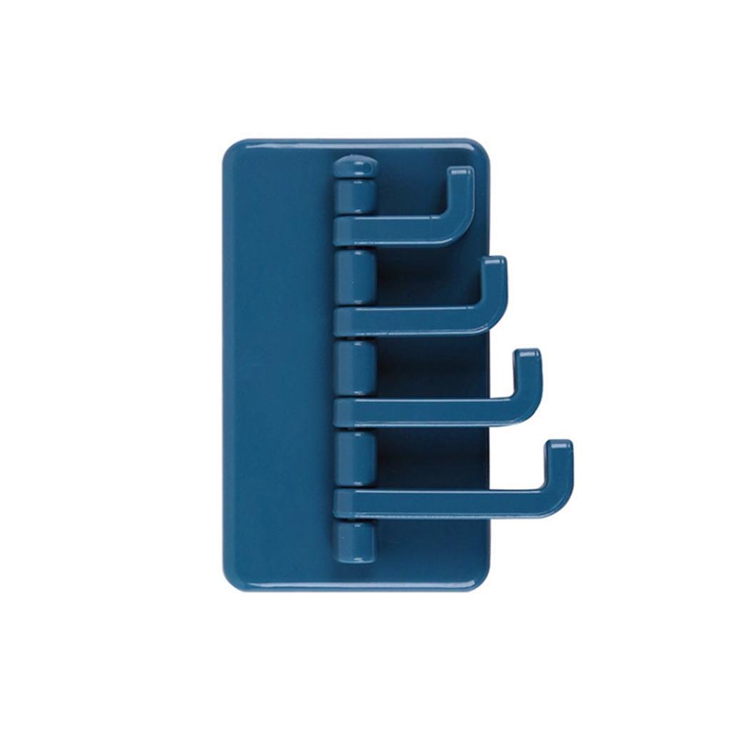 Wall Mounted Multi Hook Organizer for Keys Towels Accessories Space Saving ABS Plastic Design Home Office Use
