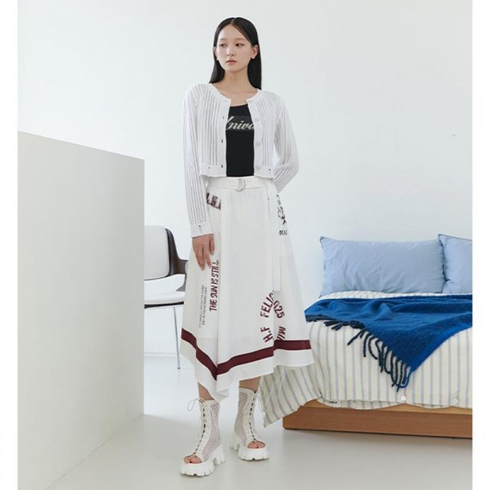 Egoist Back Lace Up Point Round Neck Cardigan Er2kg464