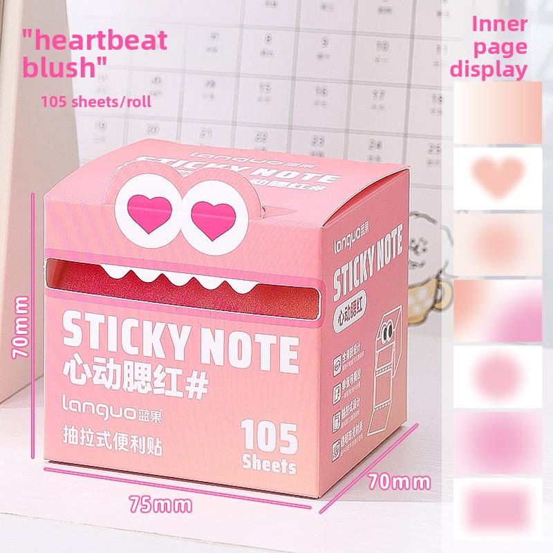 Dopamine Sticky Notes, Transparent Pearlescent Pull-Out Memo Notes, Mini Notepad, Colored Sticky Notes for Notes and Remarks