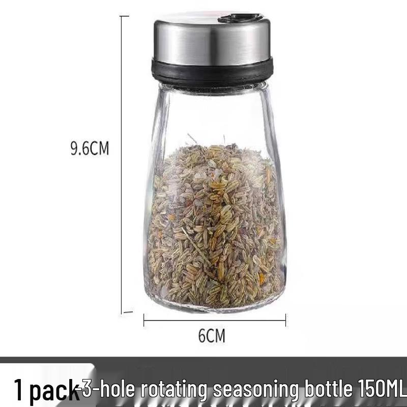 Ruhan Glass Conical Seasoning Shaker Set (4-Pack)