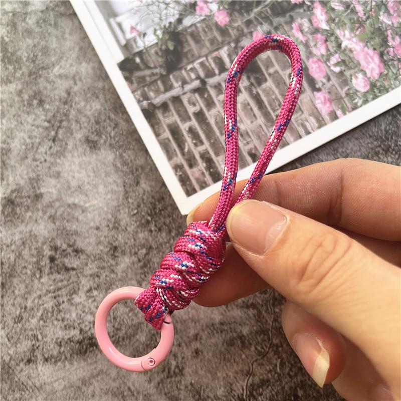 Key Ring Lanyard Matching Color Cellular Pendant Braided Cord Rope Keychain Anti-lost Sling Key Landyard Premium Accessories
