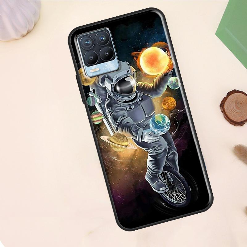Astronaut Stars Space Planets Case For Realme C63 C61 C65 C67 C75 C55 C51 C53 C35 C71 11 12 13 14 15 Pro Plus GT6 GT7 Pro