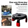 Universal 3 Jaw Oil Filter Removal Tool High Strength Steel Engine Maintenance Wrench Auto Repair Compatible Vehicle Models