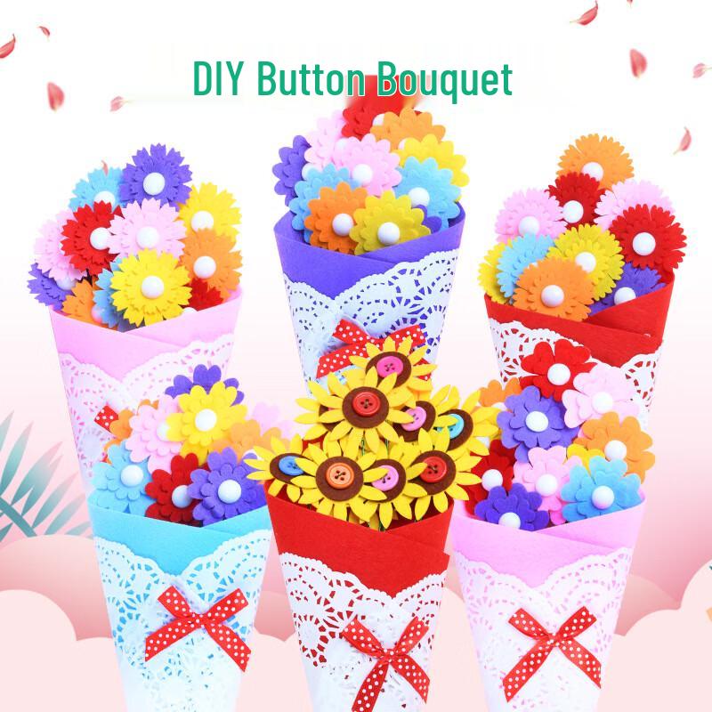 

DIY Button Flower Bouquet Craft Kit