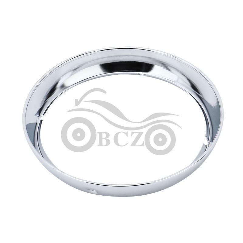 Harley-Davidson Road King Custom Headlight Cover Shell With Chrome Ring 7 Inch Black ABS Plastic