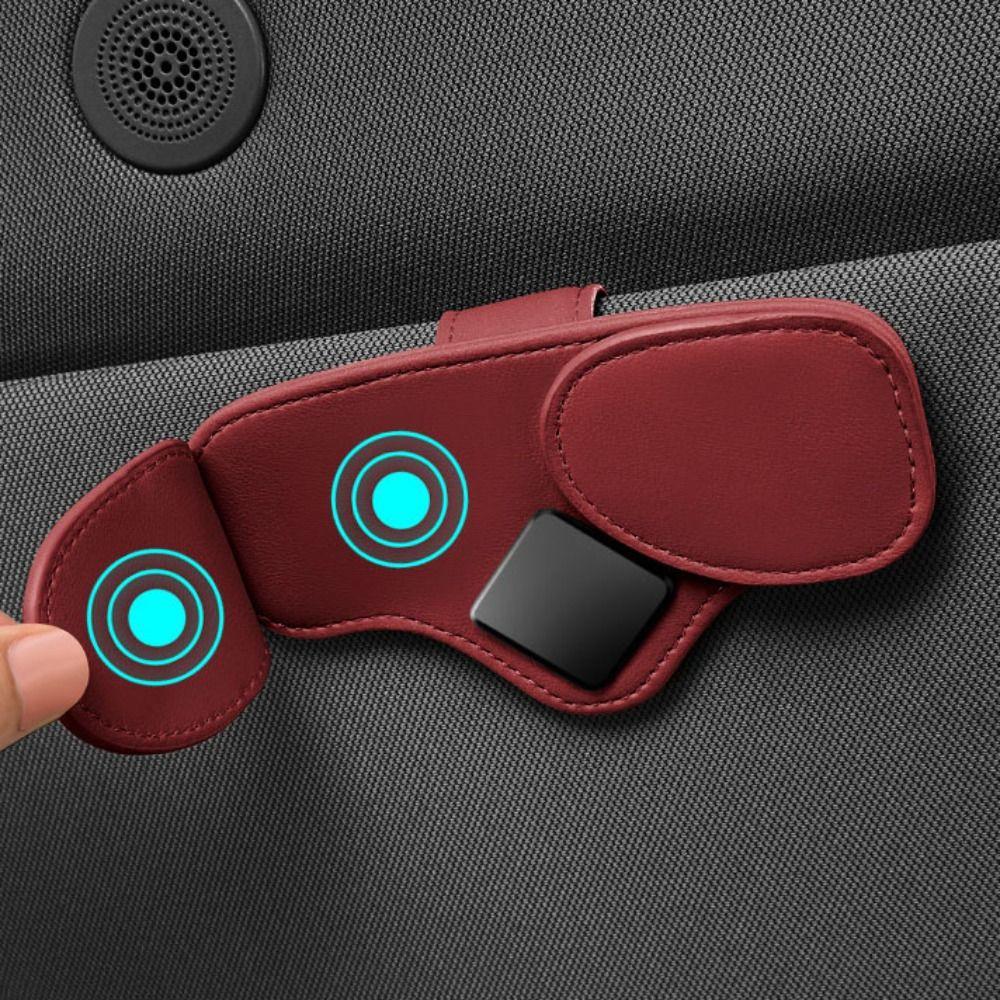 Car Interior Car Visor Sunglasses Organizer Magnetic Sunglasses Holder Car Glasses Clip  Daily