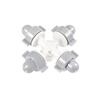 10Pcs 1/4 Inch Light Green Mist Spray Nozzle With Connector For Garden Greenhouse Watering Cooling