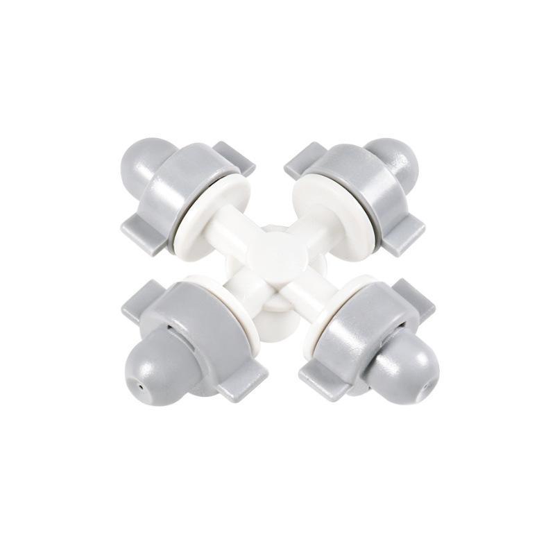 10Pcs 1/4 Inch Light Green Mist Spray Nozzle With Connector For Garden Greenhouse Watering Cooling