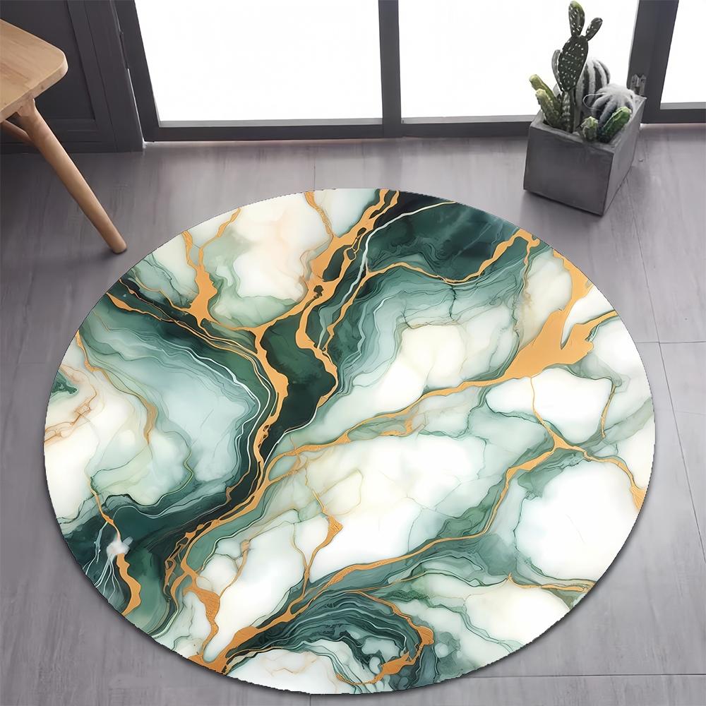26 Style New Luxurious Marble Colour Nature Black Gold Round Carpet Rug for Bedroom Living Room Decoration,pet Decor Floor Mat