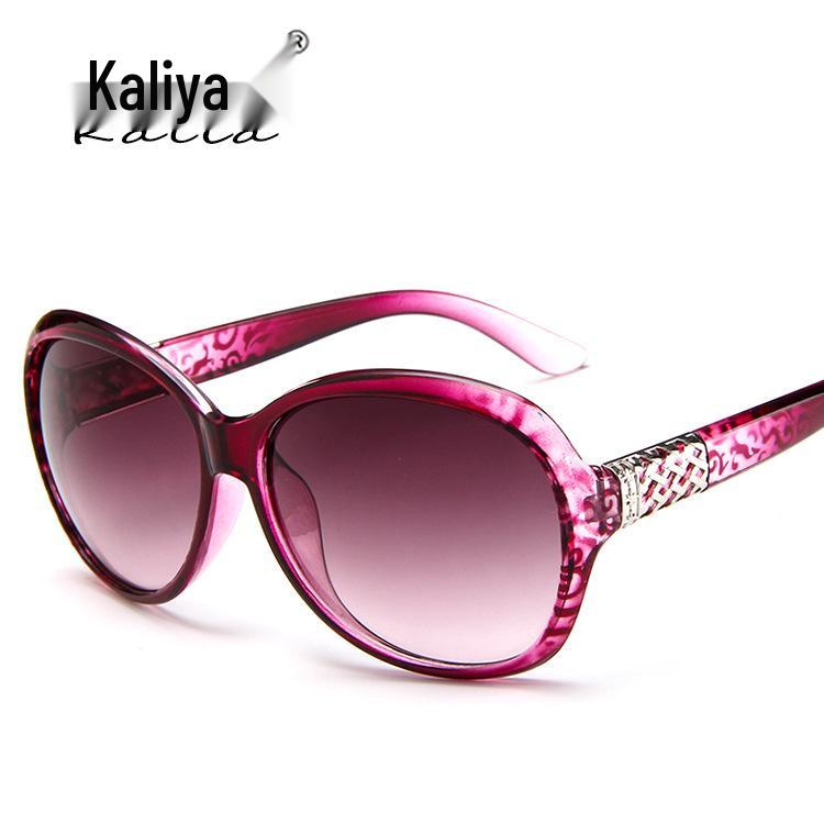 Women's Retro Large Frame Frog Sunglasses 9528 - Trendy European & American Style