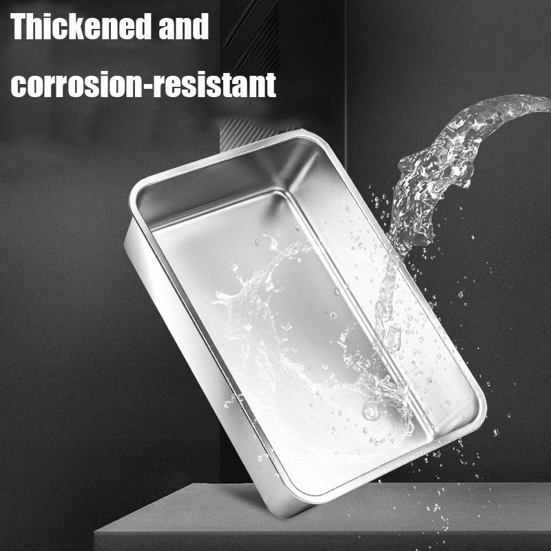 Pet Cat Litter Box Front Door Flat Slope Stainless Steel Open Type Cat Toilet Durable Spacious For Easy Comfortable Use