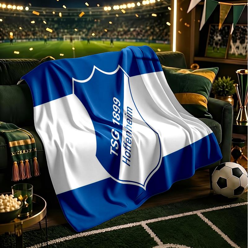 Flame And Shield Hoffenheim Throws Blanket Flannel Blankets Plush for Couch Bed Gifts for Men Women Travel picnic blanket Christmas fan gifts