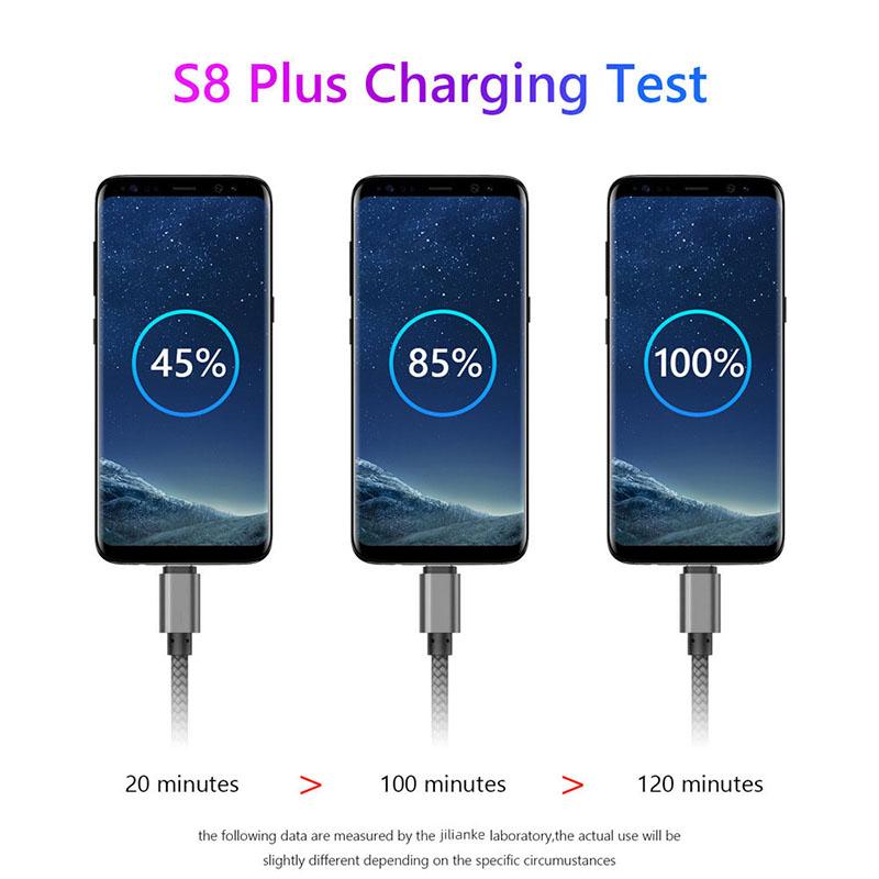 Nylon Data Cable Fast Charger USB A To Type C Charging Cable For Huawei Samsung   Android Phone TypeC Charging Device 1M 2M 3M