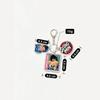 8pc Stray Kids Keychain 3-in-1 Polaroid Style Real Photo Frame Cute Cartoon Doll Colorful Name Tag Triple Charm Keyring for Bags, SKZ Merch STAY Gift