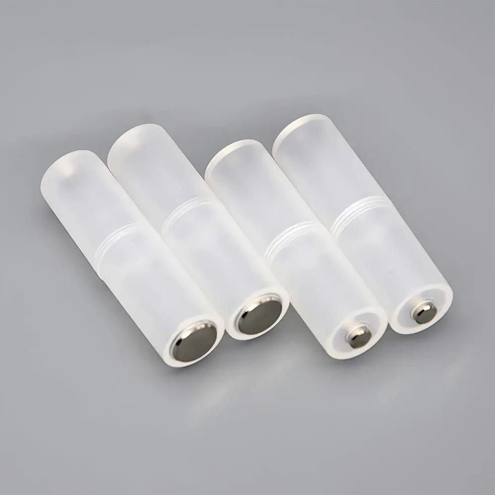 4Pcs AAA to AA Size Cell Battery Box Converter Batteries Holder Plastic Case Adapter Switcher for AAA To AA Battery