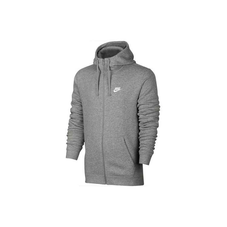 Nike Sportswear Club Fleece Full-Zip Hoodie Grey Heather 804389-063 S
