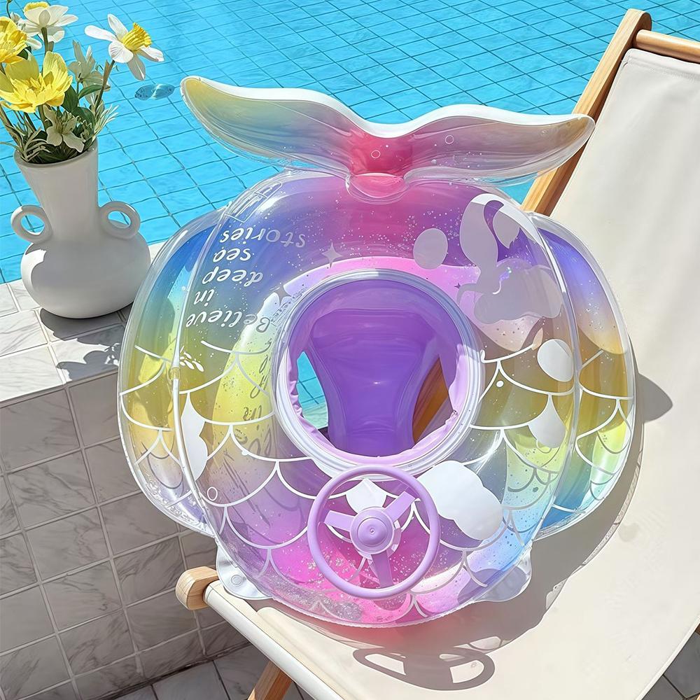 Mermaid Swim Ring Inflatable Pool Float Underarm Float With Seat Ring Summer Pool Beach Float Perfect For Water Play