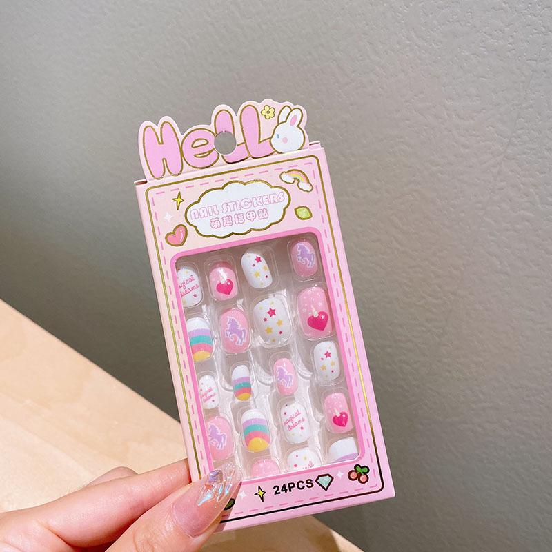 

Мультяшные наклейки на ногти для девочек Звезда , Маленькая лошадка - Съемные и самоклеящиеся