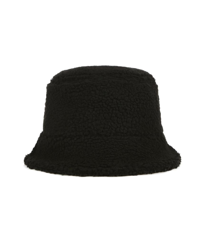 Bajal Studded Logo Fleece Bucket Hat Black